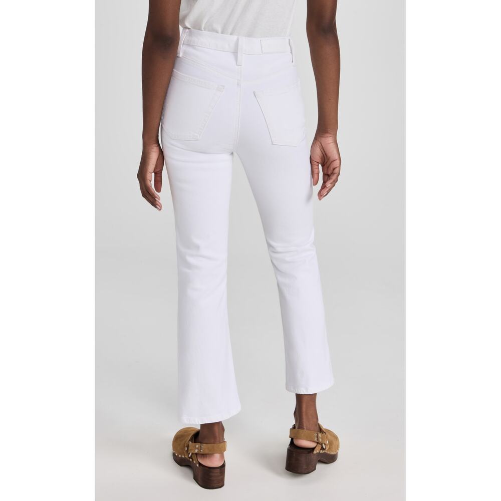 RE/DONE NWT 70s Crop Boot Jeans White Denim Size 31 High Rise Recycled Levi’s - Picture 3 of 8